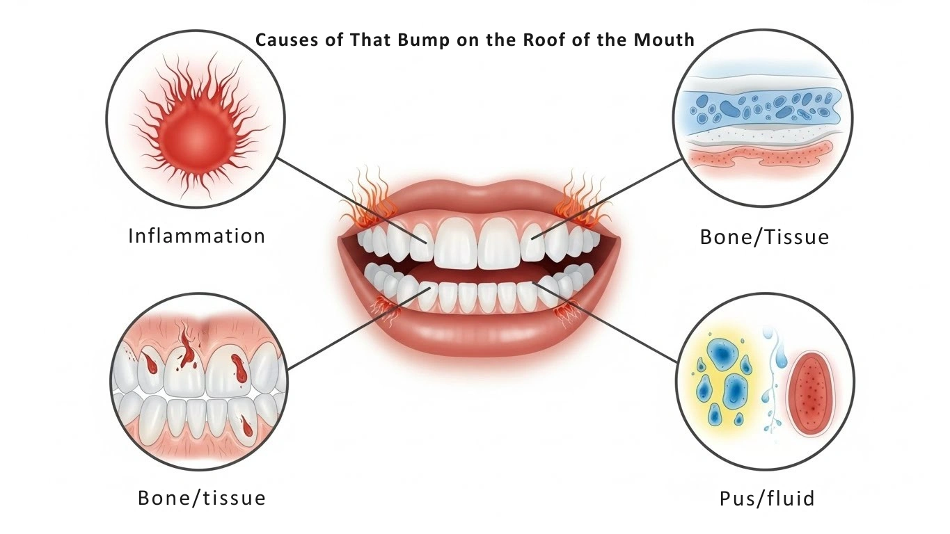 Causes of That Bump on the Roof of the Mouth
